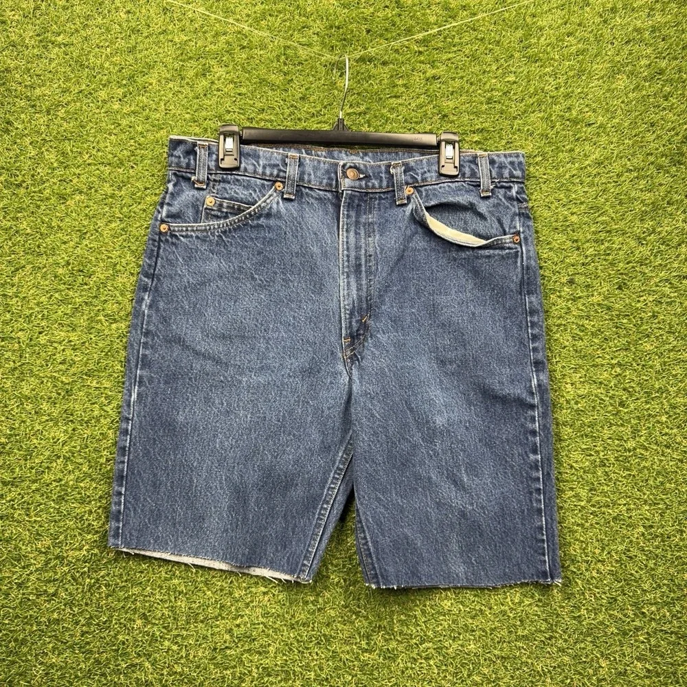 Vintage Levis Jean Shorts Mens 32 Jorts Orange Tab Casual Relaxed Fit Workwear